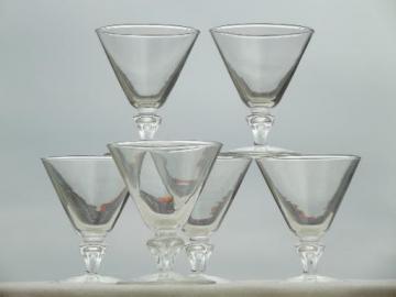 catalog photo of vintage Libbey / Rock Sharpe glass sherbet dishes or low champagne glasses