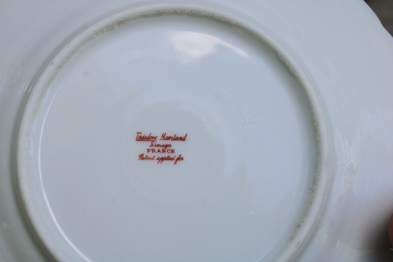 photo of vintage Limoges France china tiny bread & butter plates pink floral Theodore Haviland  #4