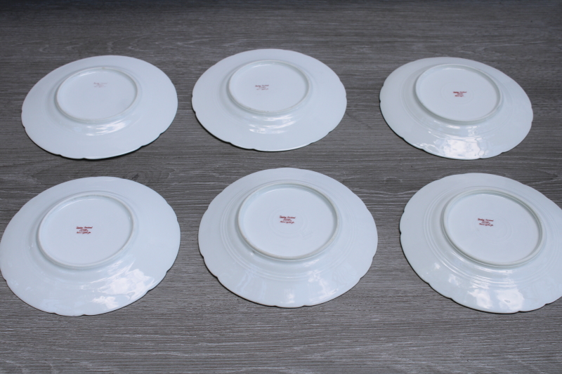 photo of vintage Limoges France china tiny bread & butter plates pink floral Theodore Haviland  #7