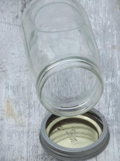 photo of vintage LongLife widemouth canning jar, Long Life glass mason jar #5