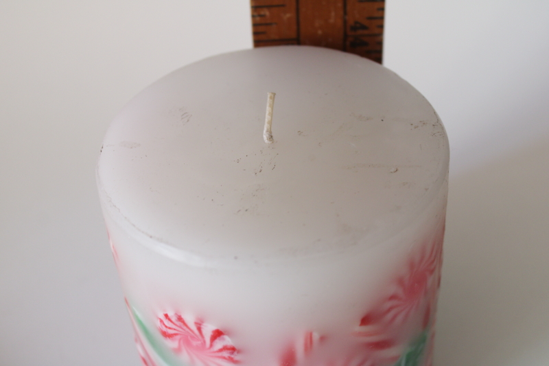 photo of vintage Longaberger Inclusion 70 hour candle, Christmas candy peppermint #3