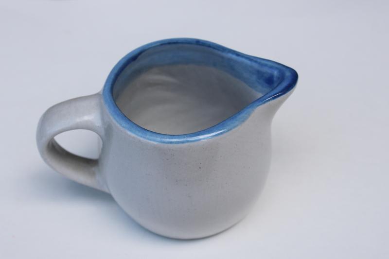 photo of vintage Louisville pottery MA Hadley country cow creamer, mini cream pitcher #4