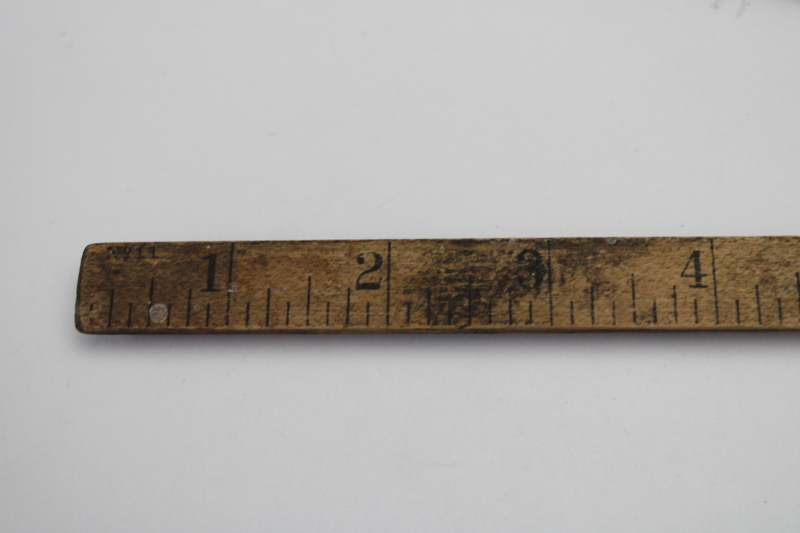 photo of vintage Lufkin rule folding ruler, antique wood measure tool, 36 long yardstick  #5