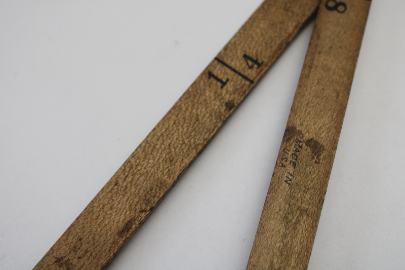 photo of vintage Lufkin rule folding ruler, antique wood measure tool, 36 long yardstick  #7