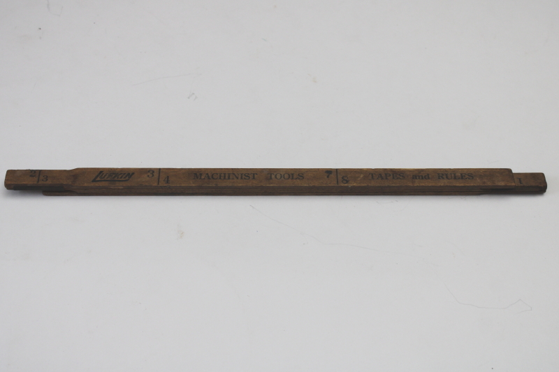 photo of vintage Lufkin rule folding ruler, antique wood measure tool, 36 long yardstick  #9