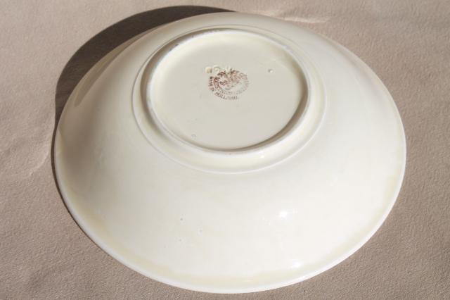 photo of vintage Maastricht Societe Ceramique pottery bowl, Holland gaudy dutch stick spatter china #3