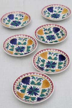catalog photo of vintage Maastricht Societe Ceramique pottery bowls, Holland gaudy dutch stick spatter china