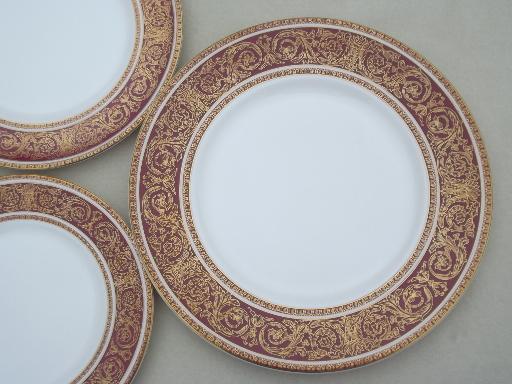 photo of vintage Made in England Royal Doulton Buckingham china place settings for 4  #4