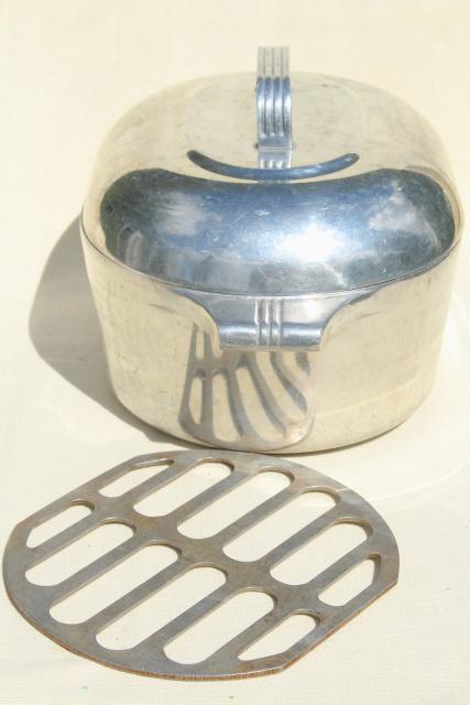 photo of vintage Magnalite Wagner Ware aluminum dutch oven / oval roaster, #4263 Roasterette #7