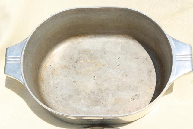 photo of vintage Magnalite Wagner Ware aluminum dutch oven / oval roaster, #4263 Roasterette #8