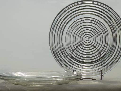 photo of vintage Manhattan / Park Avenue ribbed glass dinner plates, 10 #3