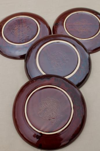 photo of vintage Marcrest daisy dot stoneware pottery dinner plates set of four #7