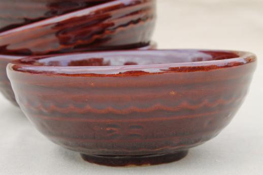 photo of vintage Marcrest daisy dot stoneware pottery soup or cereal bowls set of six #3