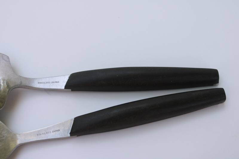 photo of vintage Marcrest ebony elegance black accent stainless pie cake server & serving fork  #4