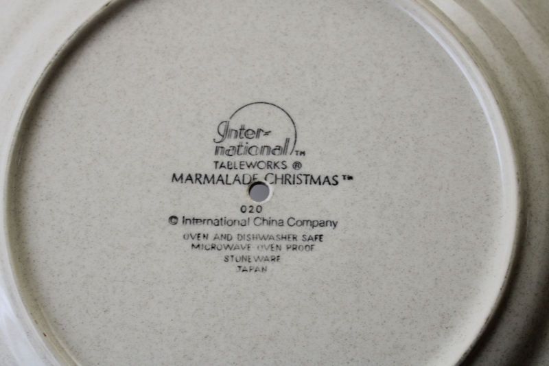 photo of vintage Marmalade Christmas goose pattern tiered tray plates, geese w/ red ribbons  #5