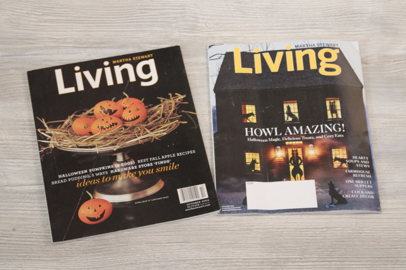 photo of vintage Martha Stewart Living magazines, lot Halloween special & October back issues #5