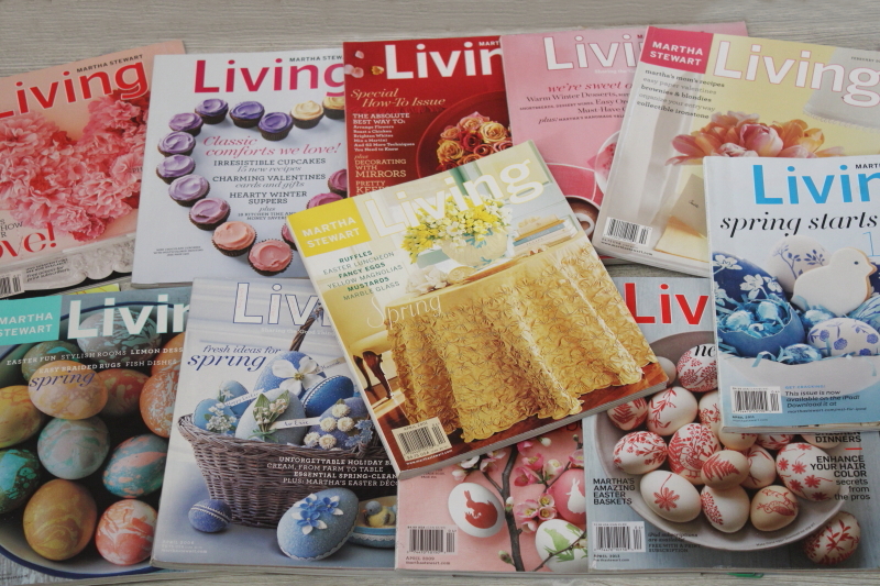 photo of vintage Martha Stewart Living magazines, lot Valentines & Easter spring issues #1