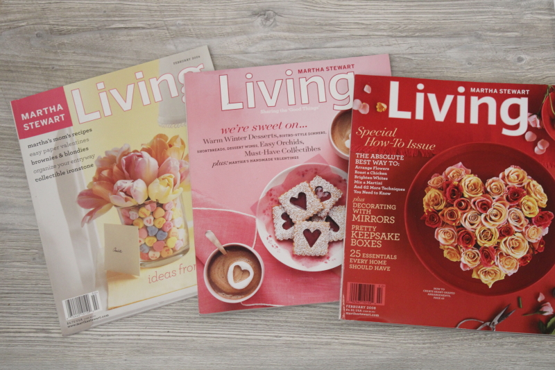 photo of vintage Martha Stewart Living magazines, lot Valentines & Easter spring issues #2