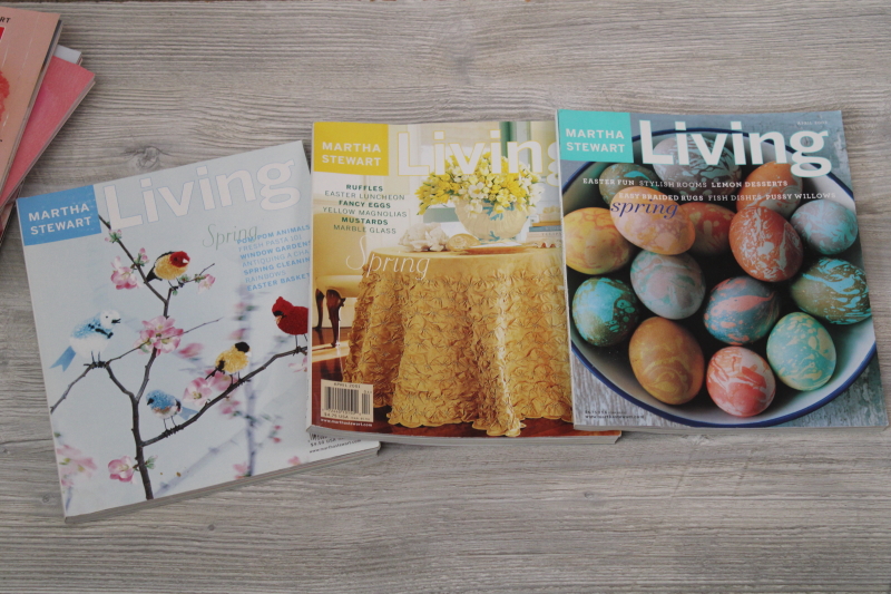 photo of vintage Martha Stewart Living magazines, lot Valentines & Easter spring issues #4