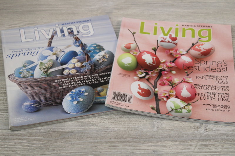 photo of vintage Martha Stewart Living magazines, lot Valentines & Easter spring issues #5