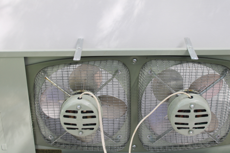 photo of vintage Marvin 282 window fan, sturdy metal frame w/ dual fans, working 3 position switch  #2
