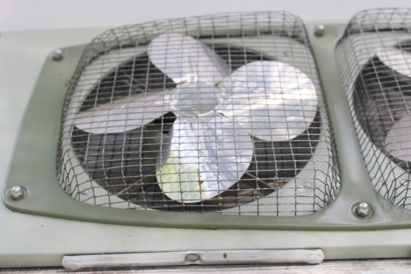 photo of vintage Marvin 282 window fan, sturdy metal frame w/ dual fans, working 3 position switch  #16