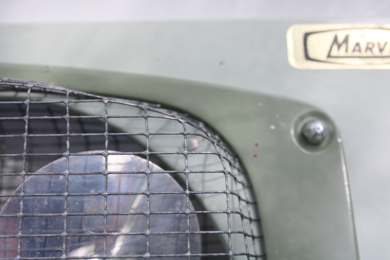 photo of vintage Marvin 282 window fan, sturdy metal frame w/ dual fans, working 3 position switch  #17