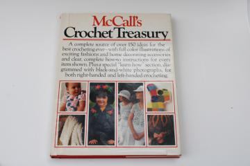 catalog photo of vintage McCalls Crochet book, instruction & patterns, retro granny squares, hippie fashion