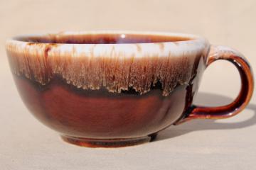 catalog photo of vintage McCoy pottery brown drip glaze soup mug bowl w/ cup handle