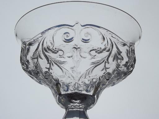 photo of vintage McKee rock crystal depression glass champagne glasses #7