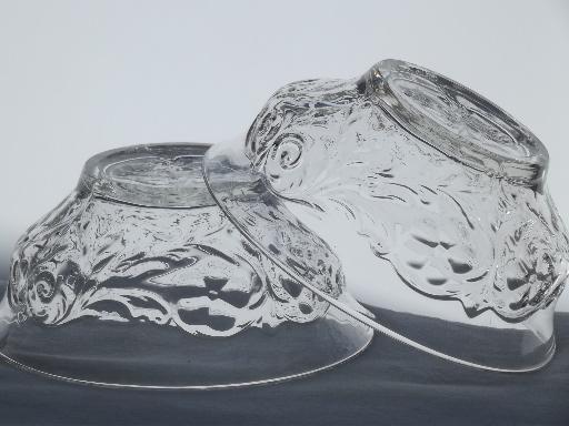 photo of vintage McKee rock crystal depression glass, set of 10 soup / cereal bowls #4