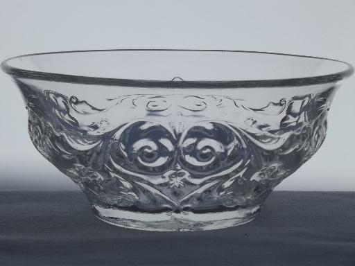 photo of vintage McKee rock crystal depression glass, set of 10 soup / cereal bowls #6