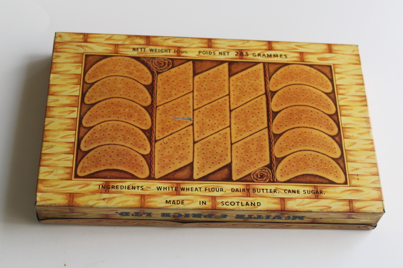 photo of vintage McVities biscuit tin, McVitie & Price Braemar Scottish shortbread box  #4