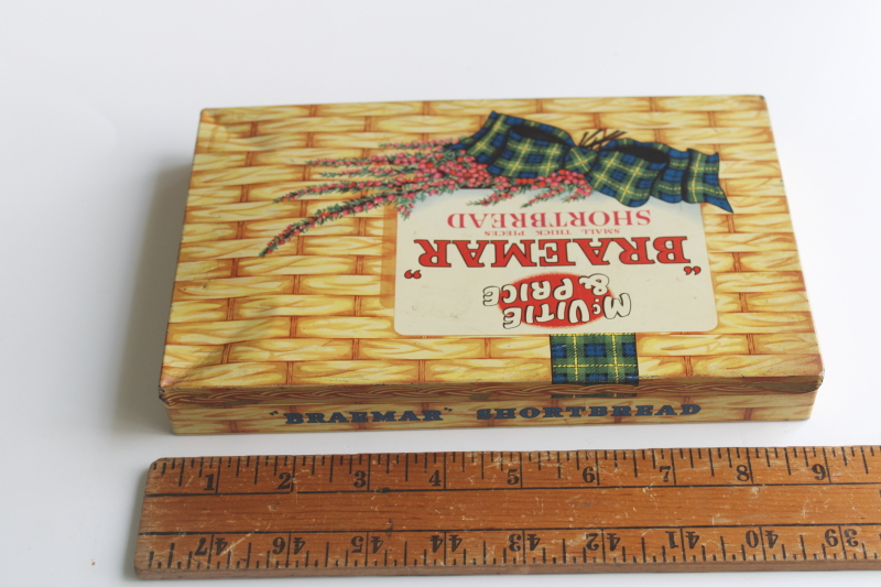 photo of vintage McVities biscuit tin, McVitie & Price Braemar Scottish shortbread box  #7