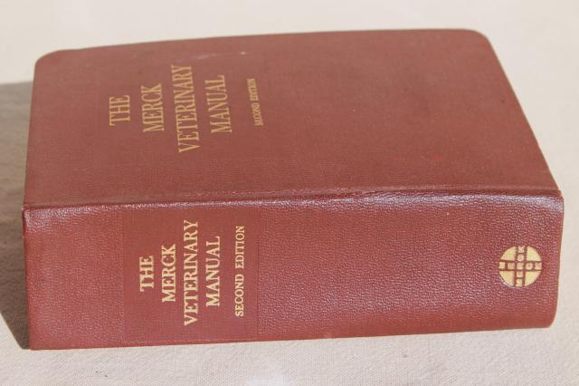 photo of vintage Merck Manual medical book, 2nd edition Merck Veterinary Manual 1961 #2