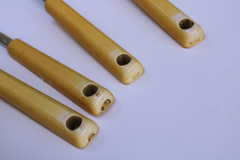 photo of vintage Merry Mushroom print kitchen utensils, Japan stainless spoons, spatula & fork  #6