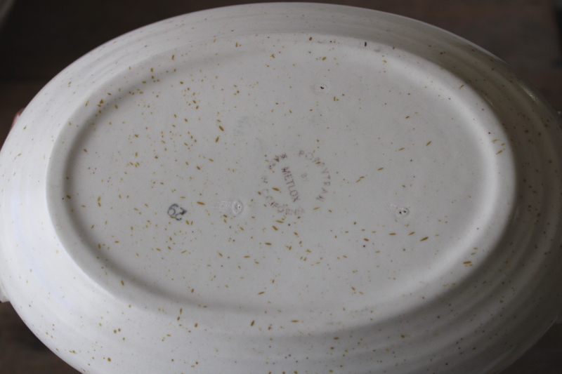 photo of vintage Metlox PoppyTrail Woodland autumn leaves pattern oval dish, fall harvest Thanksgiving dinnerware #4