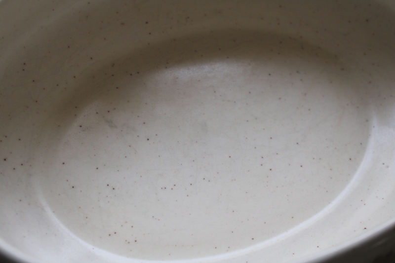 photo of vintage Metlox PoppyTrail Woodland autumn leaves pattern oval dish, fall harvest Thanksgiving dinnerware #6