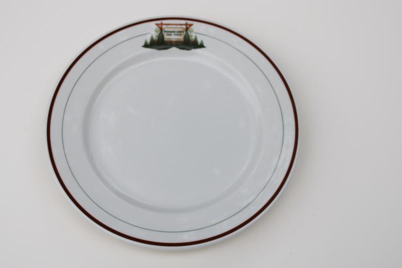 photo of vintage Milwaukee County Parks ironstone china restaurant ware plate, Onadaga pottery #2