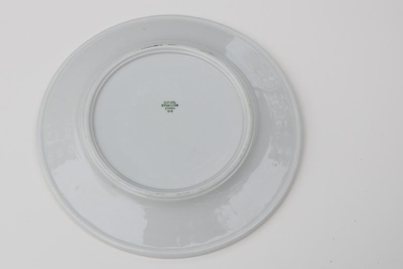 photo of vintage Milwaukee County Parks ironstone china restaurant ware plate, Onadaga pottery #4