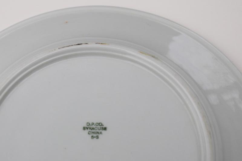 photo of vintage Milwaukee County Parks ironstone china restaurant ware plate, Onadaga pottery #5