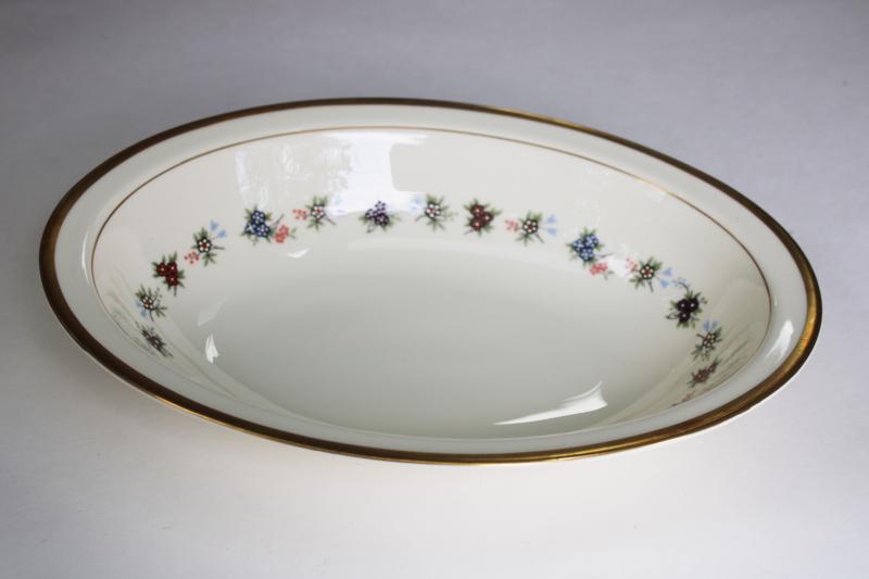 photo of vintage Mirabeau Minton England bone china oval vegetable bowl, mint condition #1