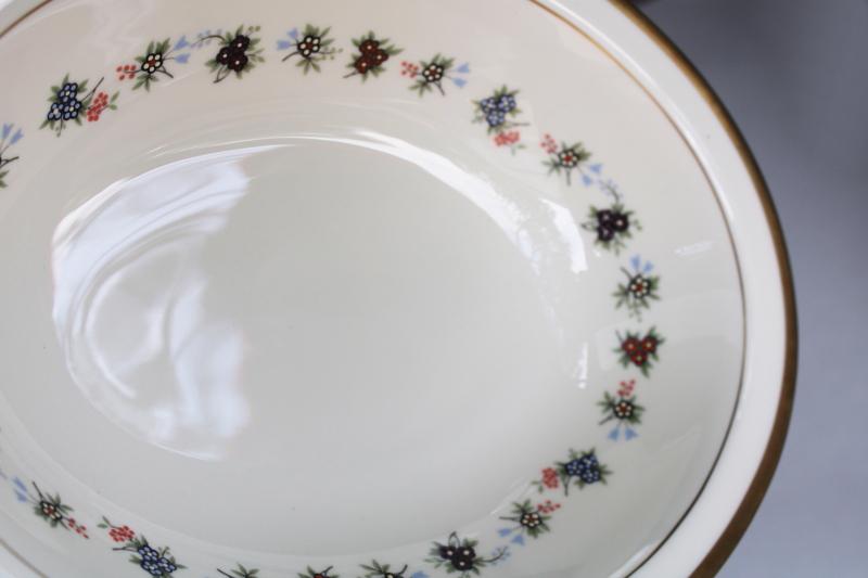 photo of vintage Mirabeau Minton England bone china oval vegetable bowl, mint condition #5