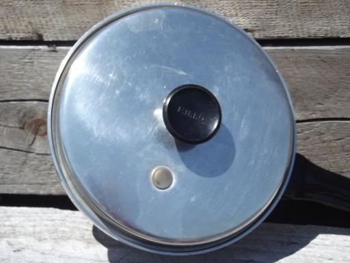 photo of vintage Mirro aluminum pan w/ steam vent lid for vegetables or saucepan #5