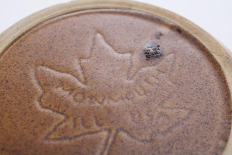 photo of vintage Monmouth Western pottery stoneware bowl, Mojave brown matte glaze #5