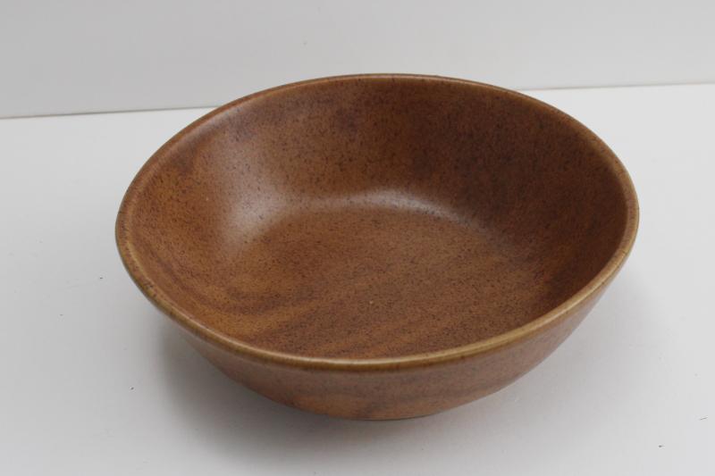 photo of vintage Monmouth Western pottery stoneware bowl, Mojave brown matte glaze #6