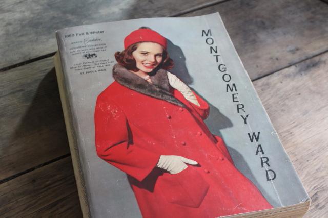 photo of vintage Montgomery Ward catalog, Fall Winter 1963 big book, collectors reference 60s retro #1