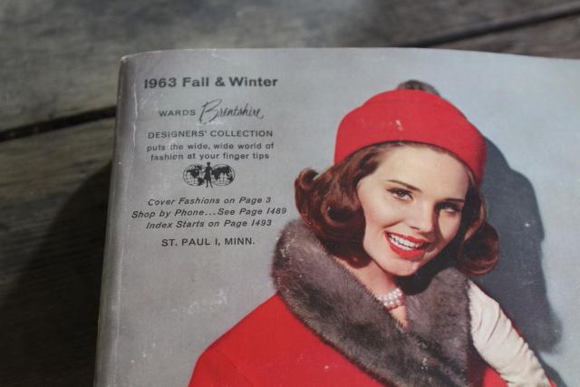 photo of vintage Montgomery Ward catalog, Fall Winter 1963 big book, collectors reference 60s retro #12