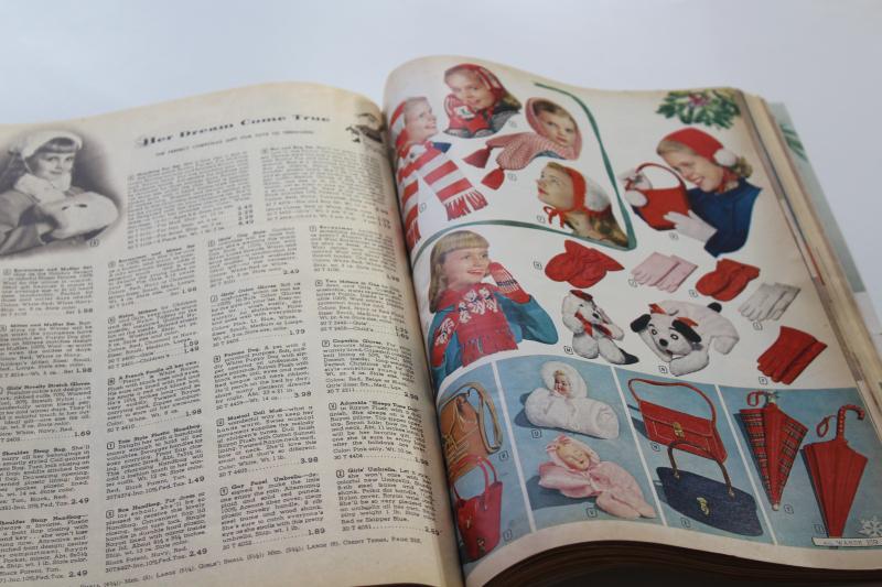 photo of vintage Montgomery Wards Christmas 1957 wish book catalog, tons of toys, retro fashion & decor #13