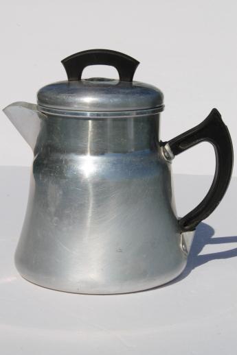 photo of vintage Montgomery Wards stovetop coffee pot percolator, 2 qt coffee maker #1